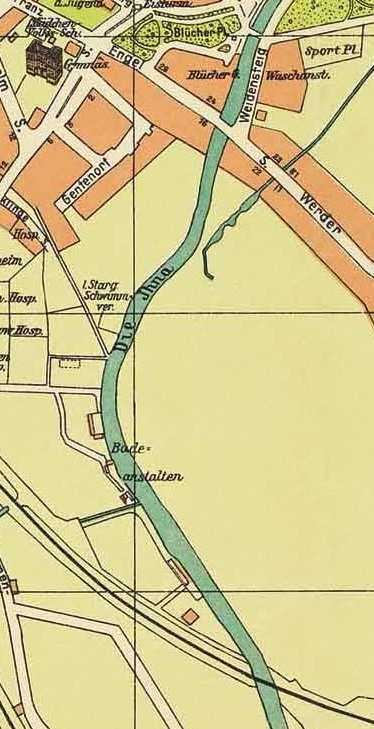 Stadtplan Stargard 1938 Ausschnitt